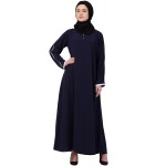 Nazneen Contrast Piping at Sleeve Casual Abaya