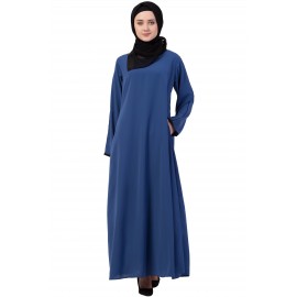 Nazneen Contrast Piping at Sleeve Casual Abaya