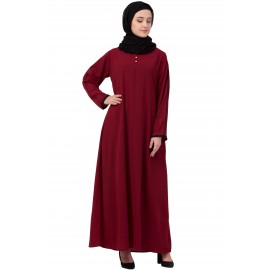 Nazneen Contrast Piping at Sleeve Casual Abaya