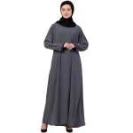 Nazneen Contrast Piping at Sleeve Casual Abaya