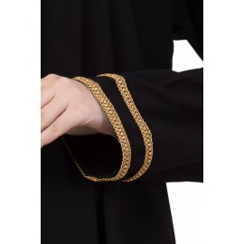 Nazneen Golden Lace at Sleeve Casual Abaya