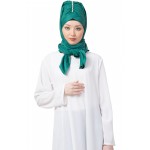 Nazneen Ready to Wear Green Turban With Attached Hijab