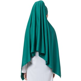 Nazneen Ready to Wear Green Turban With Attached Hijab