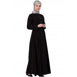 Nazneen Front Gathered Pocket Casual Abaya