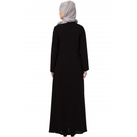 Nazneen Front Gathered Pocket Casual Abaya