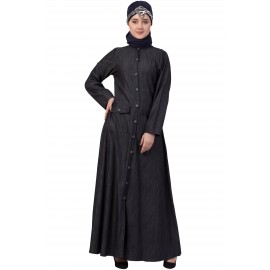 Nazneen Patch Pocket Denim Abaya