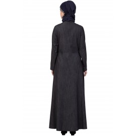 Nazneen Patch Pocket Denim Abaya