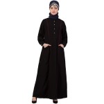 Nazneen Princess Seam Contrast Piping Executive Abaya