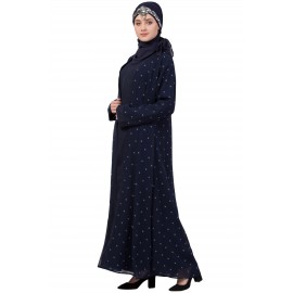 Nazneen Double Layer Printed Dubai Shrug Abaya