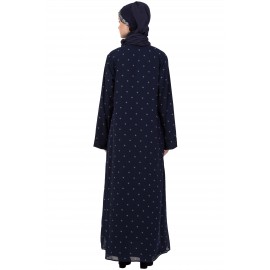 Nazneen Double Layer Printed Dubai Shrug Abaya