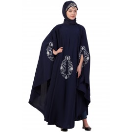 Nazneen Silver Zari Embroidered Irani Nida Kaftan