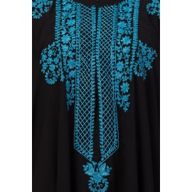 Nazneen Contrast Zari Embroidered Irani Kaftan