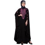 Nazneen Contrast Zari Embroidered Irani Kaftan