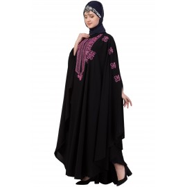 Nazneen Contrast Zari Embroidered Irani Kaftan