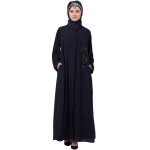 Nazneen Hand Embroidered Front Open Abaya