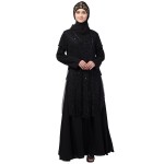 Nazneen Two Piece Front and Back fully Beaded Party Abaya