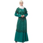 Nazneen Two Piece Butterfly sleeve Fully Beaded Abaya