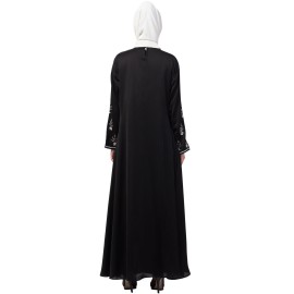 Nazneen front and Sleeve hand embroidered Party Abaya