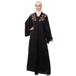 Nazneen Front to back Resham embroidery front open Abaya