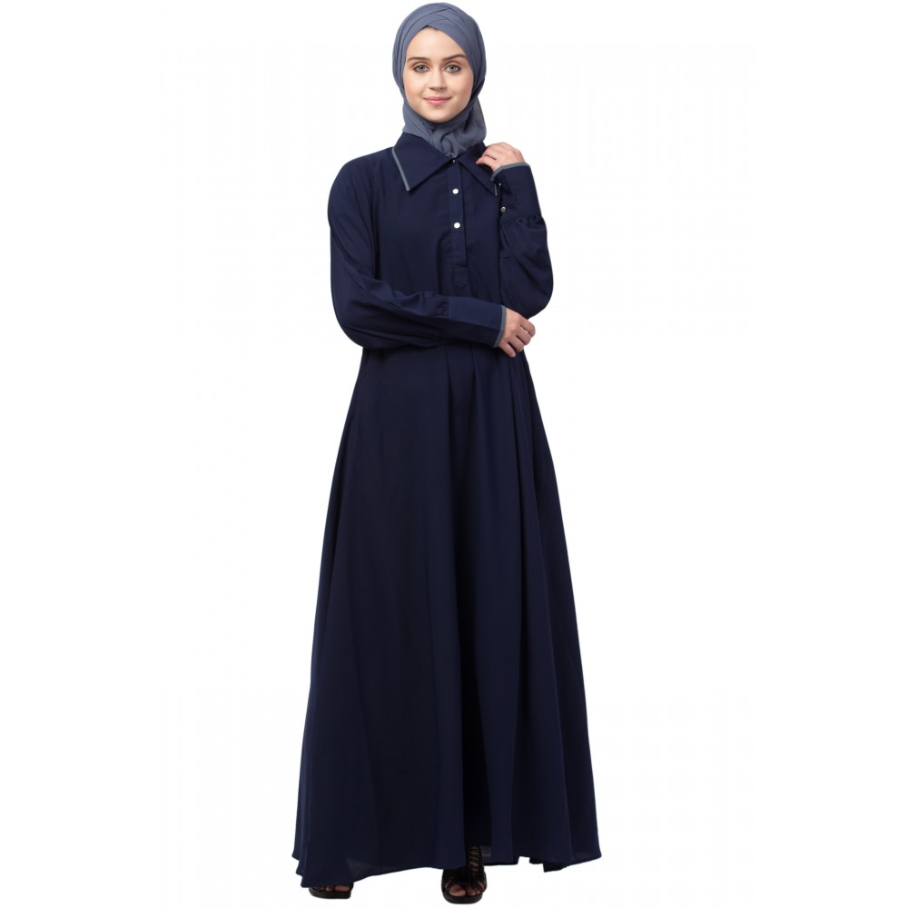 Nazneen Long Cuff and Collar executive Abaya