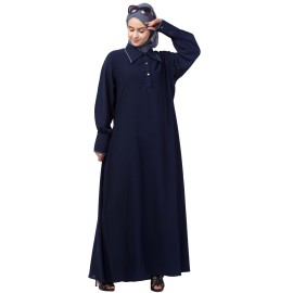 Nazneen Long Cuff and Collar executive Abaya