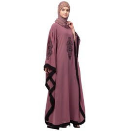 Nazneen Center & Sleeve embroidery contrast Band Kaftan