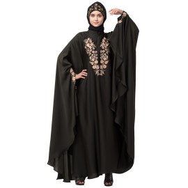 Nazneen Neck and Sleeve Embroidered Irani Kaftan