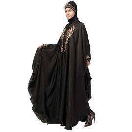 Nazneen Neck and Sleeve Embroidered Irani Kaftan