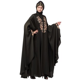 Nazneen Neck and Sleeve Embroidered Irani Kaftan