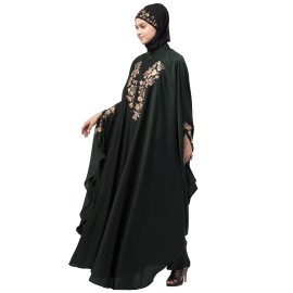 Nazneen Neck and Sleeve Embroidered Irani Kaftan