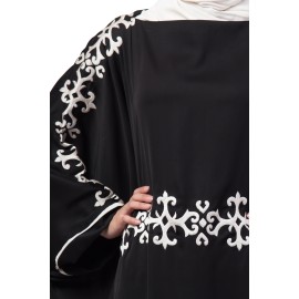 Nazneen waist and both sleeve resham embroidery Nida kaftan