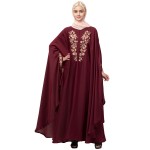 Nazneen Neck and Sleeve Embroidered Irani Kaftan