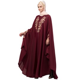 Nazneen Neck and Sleeve Embroidered Irani Kaftan