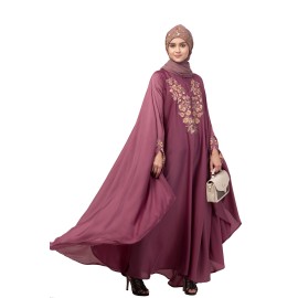 Nazneen Neck and Sleeve Embroidered Irani Kaftan