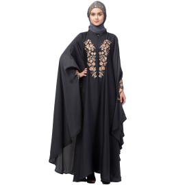 Nazneen Neck and Sleeve Embroidered Irani Kaftan