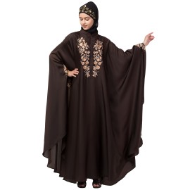 Nazneen Neck and Sleeve Embroidered Irani Kaftan