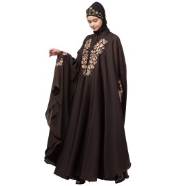 Nazneen Neck and Sleeve Embroidered Irani Kaftan