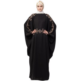 Nazneen waist and both sleeve resham embroidery Nida kaftan