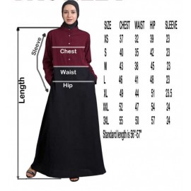 Nazneen side embroidery contrast piping Abaya