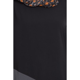Nazneen Tricolor Asymmetrical Panels Abaya
