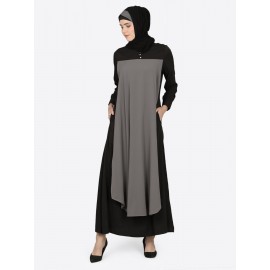 Nazneen Extra Layer Abaya At Front Casual Abaya