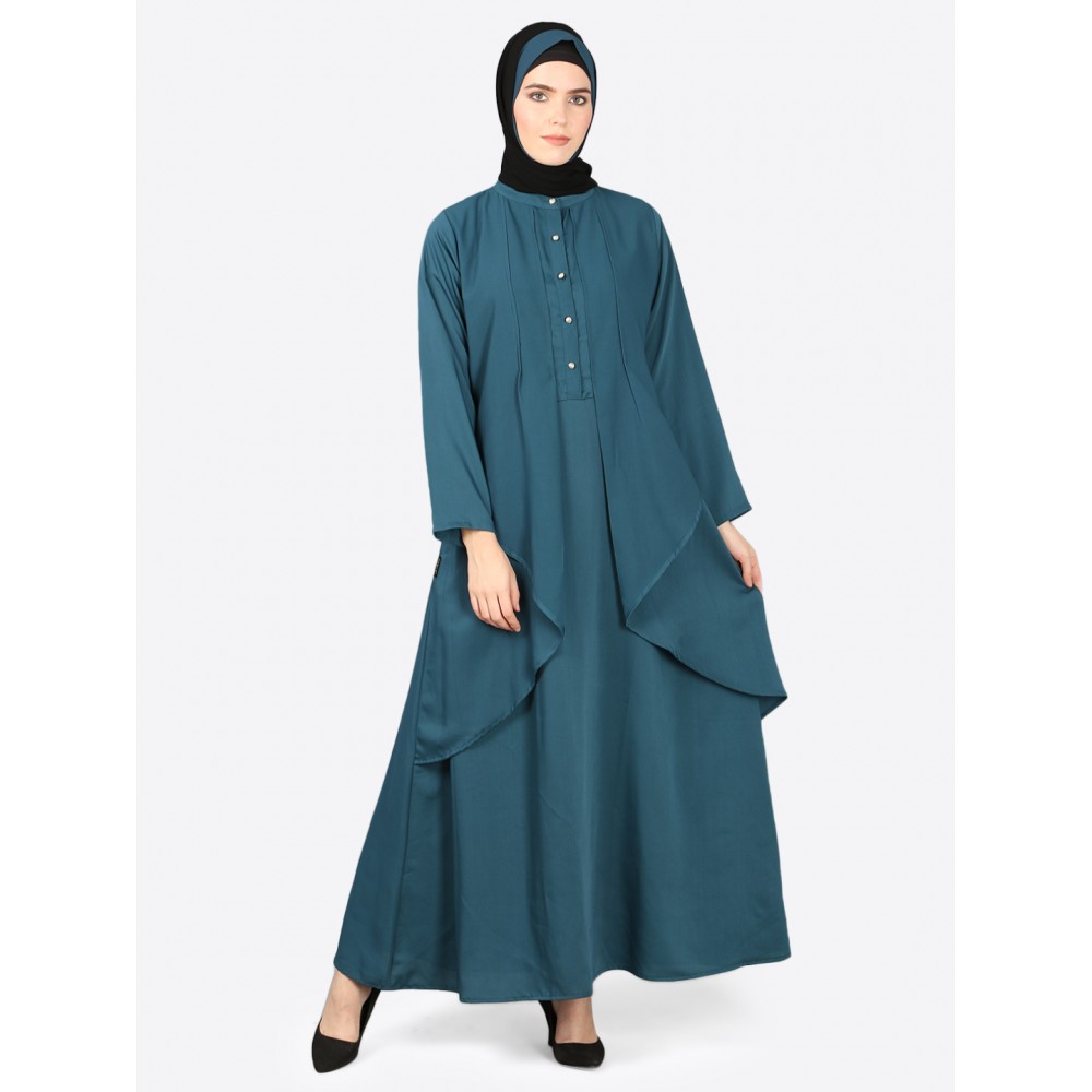 Nazneen Reverse Panel Front Open Abaya