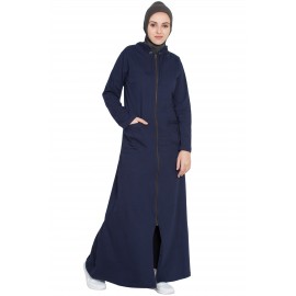 Nazneen Front Open Patch Pocket, Hood Travel Abaya