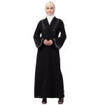 Nazneen Front open Hand work at both side and sleeve Abaya