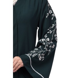 Nazneen Front Open Sleeve Resham Embroidery Abaya