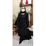 Nazneen Embellished Black Beads Luxury Abaya