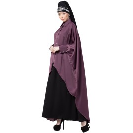 Nazneen Front Open Shirt Kaftan With Inner Casual Abaya