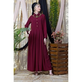 Nazneen Shirt Collar Executive Abaya 