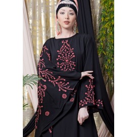 Nazneen embroidered Butterfly Sleeve  Party  Abaya