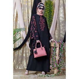 Nazneen embroidered Butterfly Sleeve  Party  Abaya